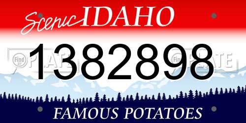 1382898 Idaho License Plate