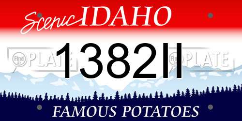 1382II Idaho License Plate