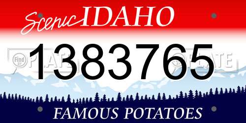 1383765 Idaho License Plate