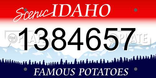 1384657 Idaho License Plate