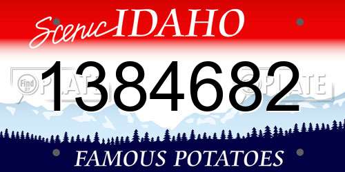 1384682 Idaho License Plate