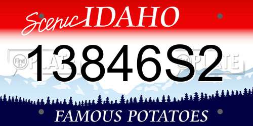 13846S2 Idaho License Plate
