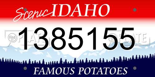 1385155 Idaho License Plate