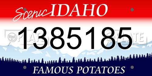 1385185 Idaho License Plate
