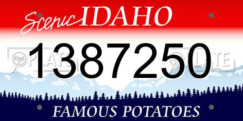1387250 Idaho License Plate