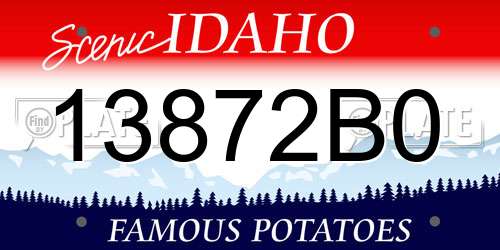 13872B0 Idaho License Plate
