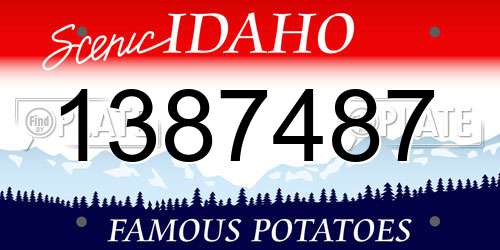 1387487 Idaho License Plate