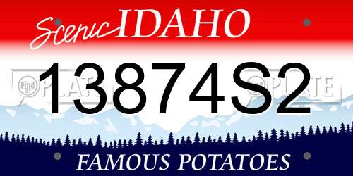 13874S2 Idaho License Plate