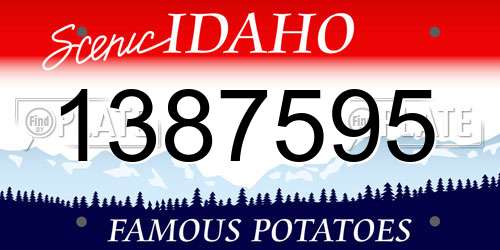1387595 Idaho License Plate