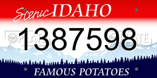 1387598 Idaho License Plate