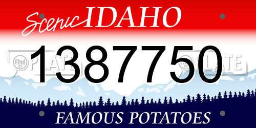 1387750 Idaho License Plate