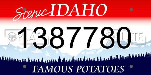 1387780 Idaho License Plate