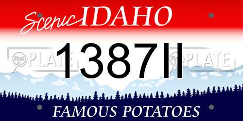 1387II Idaho License Plate