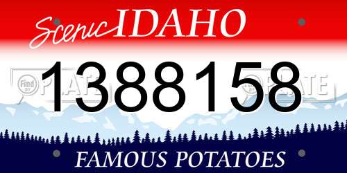 1388158 Idaho License Plate
