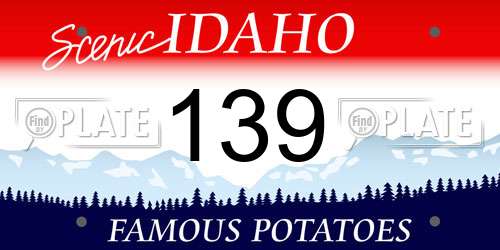 139 Idaho License Plate