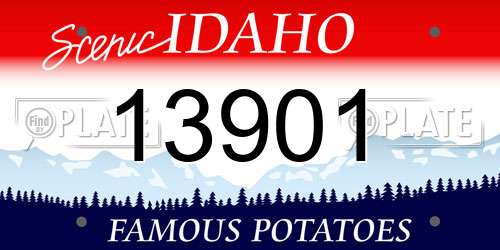 13901 Idaho License Plate