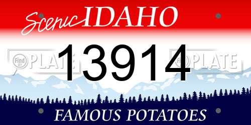 13914 Idaho License Plate