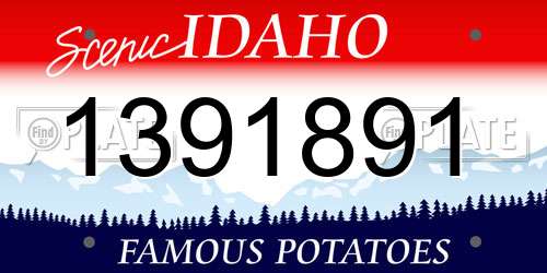 1391891 Idaho License Plate
