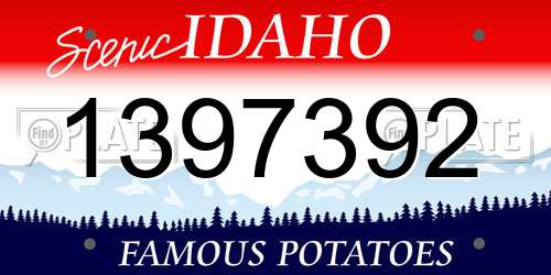 1397392 Idaho License Plate