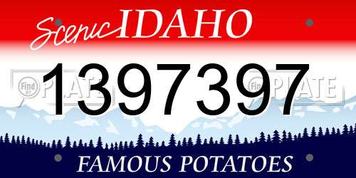 1397397 Idaho License Plate
