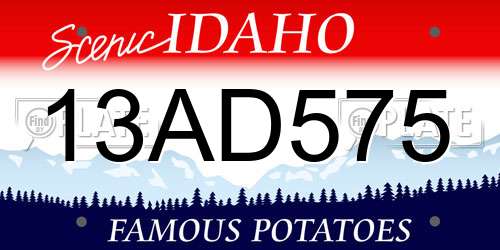 13AD575 Idaho License Plate