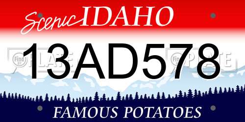 13AD578 Idaho License Plate