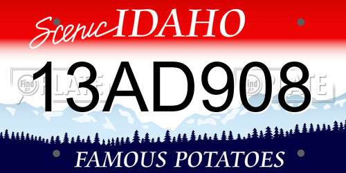 13AD908 Idaho License Plate