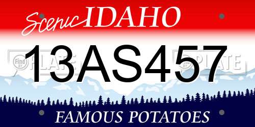 13AS457 Idaho License Plate