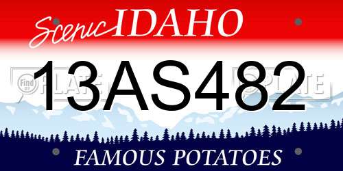 13AS482 Idaho License Plate