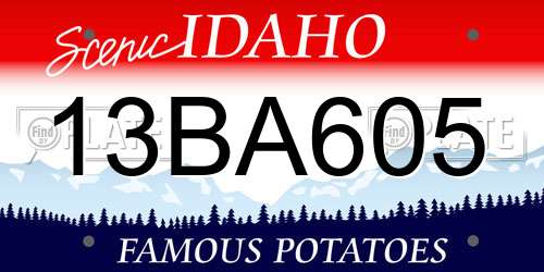 13BA605 Idaho License Plate
