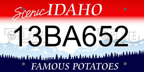 13BA652 Idaho License Plate