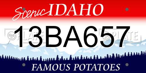 13BA657 Idaho License Plate