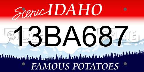13BA687 Idaho License Plate