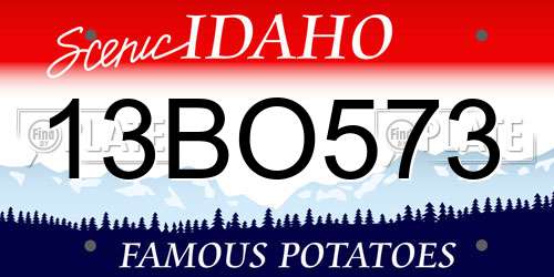 13BO573 Idaho License Plate