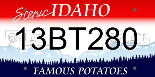 13BT280 Idaho License Plate