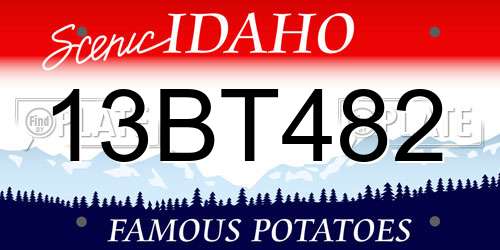 13BT482 Idaho License Plate