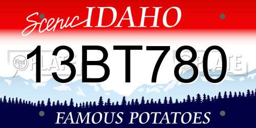 13BT780 Idaho License Plate