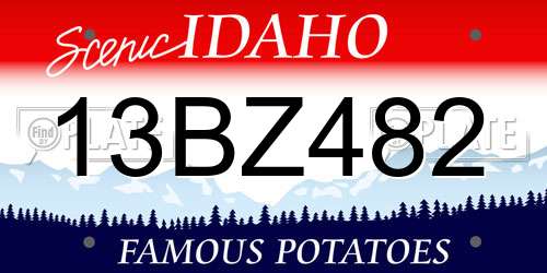 13BZ482 Idaho License Plate