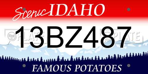 13BZ487 Idaho License Plate