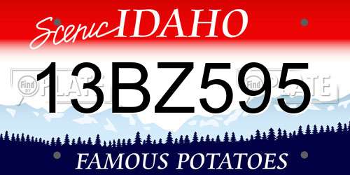 13BZ595 Idaho License Plate
