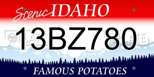 13BZ780 Idaho License Plate