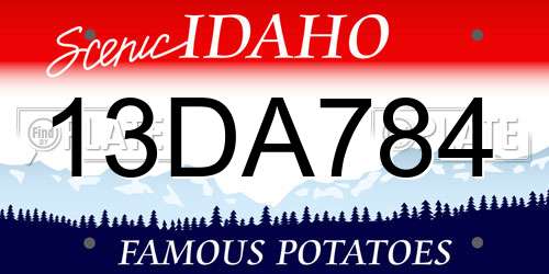 13DA784 Idaho License Plate