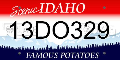 13DO329 Idaho License Plate