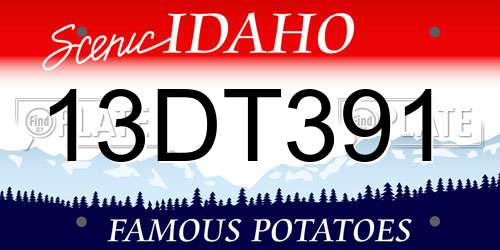 13DT391 Idaho License Plate