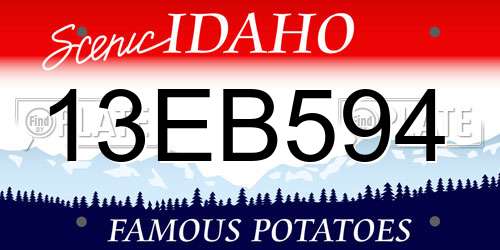 13EB594 Idaho License Plate