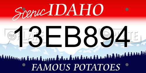 13EB894 Idaho License Plate