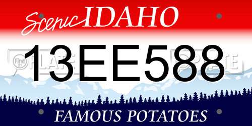 13EE588 Idaho License Plate