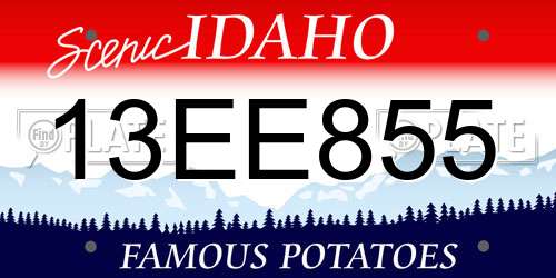 13EE855 Idaho License Plate
