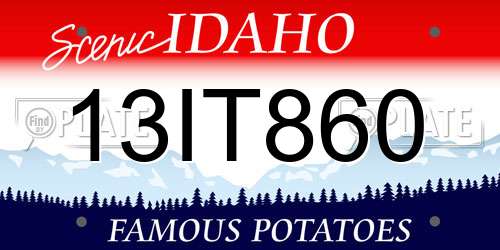 13IT860 Idaho License Plate