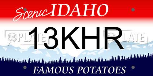 13KHR Idaho License Plate